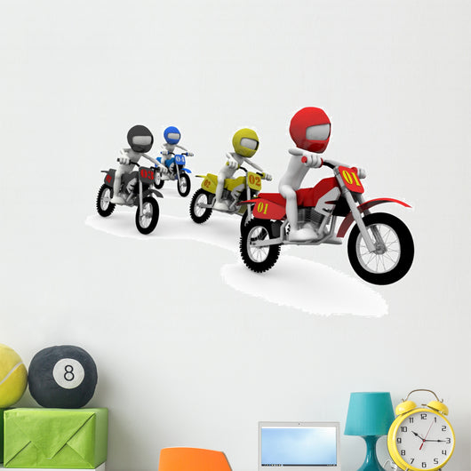 Competing in Motocross Wall Mural