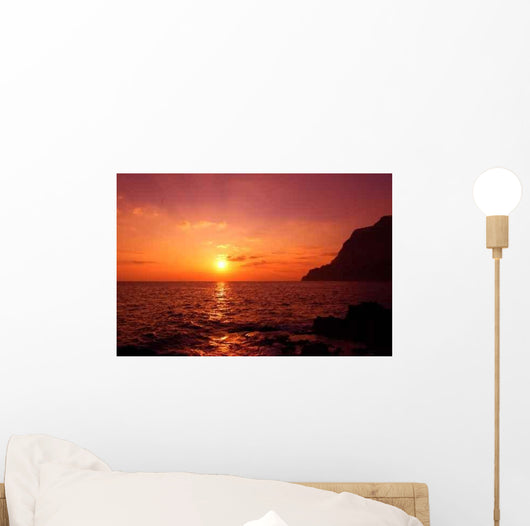 Sunset Capri Island Wall Decal