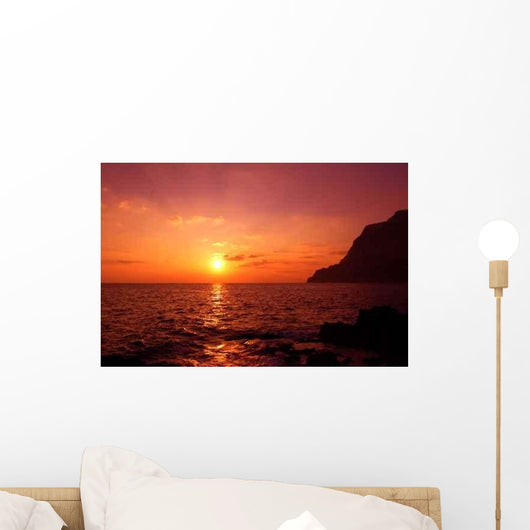 Sunset Capri Island Wall Decal