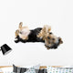 Yorkie Playing Dead Wall Decal