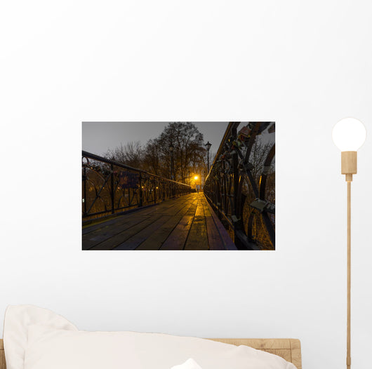 bridge with locks Wall Mural