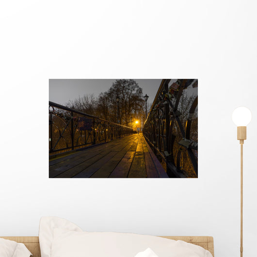 bridge with locks Wall Mural