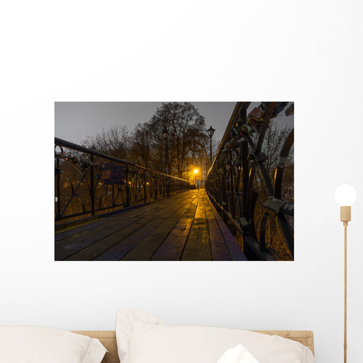 bridge with locks Wall Mural