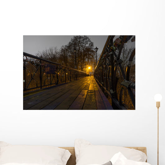 bridge with locks Wall Mural