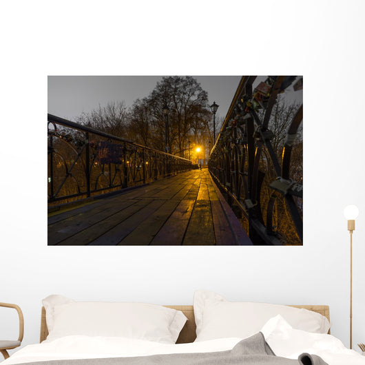 bridge with locks Wall Mural