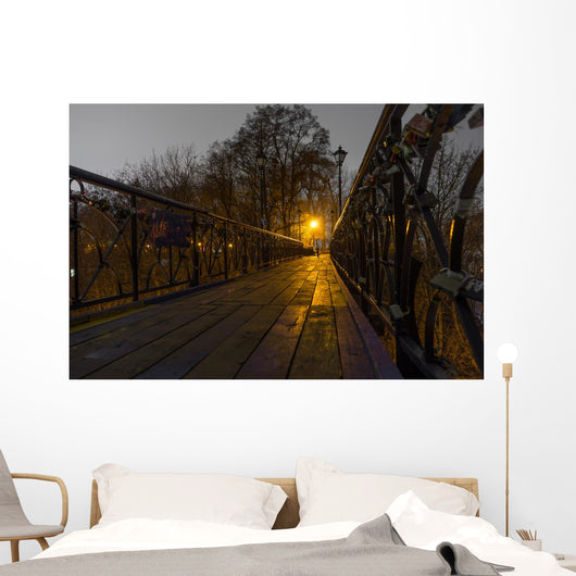 bridge with locks Wall Mural