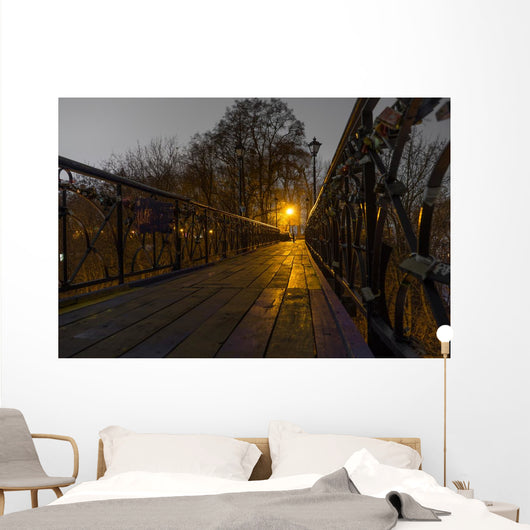 bridge with locks Wall Mural