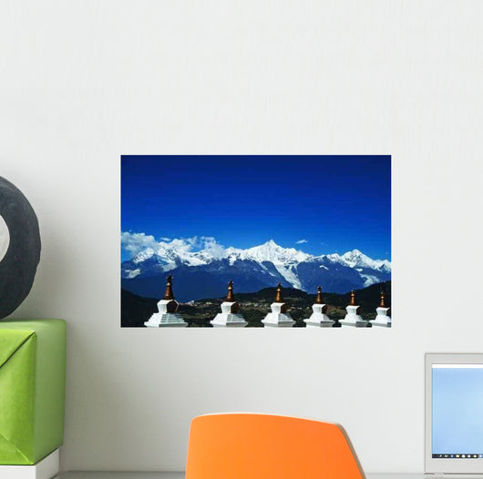 Tibetan Pilgrimage Mountain Wall Decal