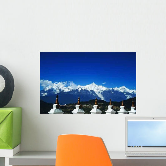 Tibetan Pilgrimage Mountain Wall Decal