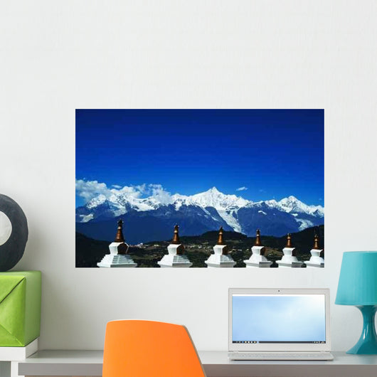 Tibetan Pilgrimage Mountain Wall Decal