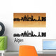 Algiers skyline in orange Wall Decal