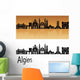 Algiers skyline in orange Wall Decal