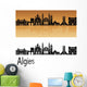 Algiers skyline in orange Wall Decal