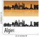 Algiers skyline in orange Wall Decal