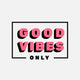 Good Vibes Only Lettering Wall Mural