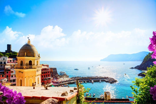 art Romantic Seascape in Five lands, Vernazza, Cinque Terre, Lig Wall Mural