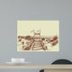 The way to the beach, sea view ahead vector drawing Wall Mural