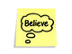 Stickies/ Post-it Notes: Believe Wall Decal