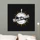 Rock'n'roll retro badge Wall Mural