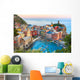 Aerial Vernazza Fishing Village Wall Decal