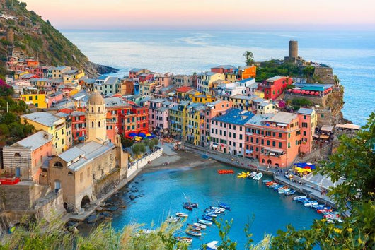Aerial Vernazza Fishing Village Wall Decal