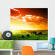 Sunset Russian Village Wall Decal