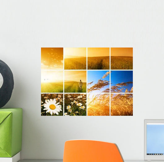 Man and Sunset Wall Decal
