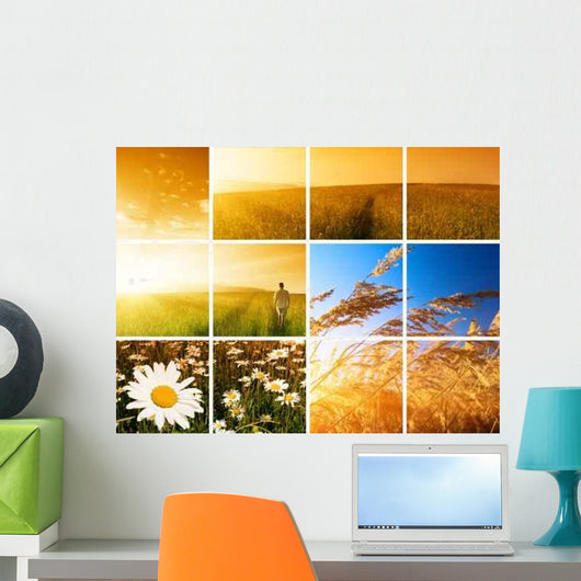 Man and Sunset Wall Decal
