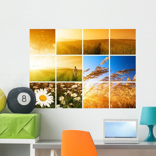 Man and Sunset Wall Decal