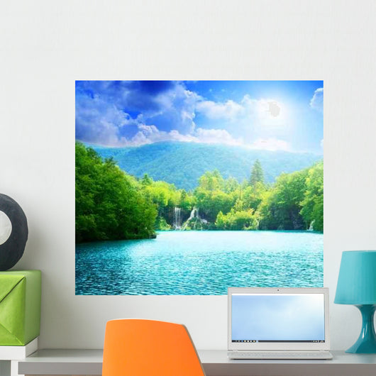 Lake Deep Forest Wall Decal Design 2