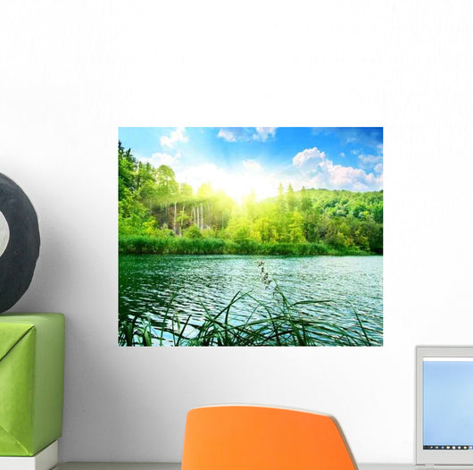 Lake Deep Forest Wall Decal Design 1