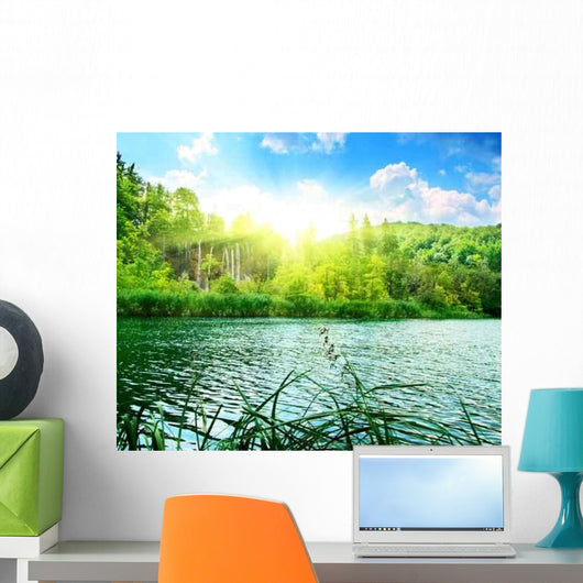 Lake Deep Forest Wall Decal Design 1