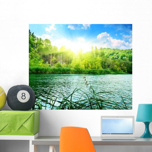 Lake Deep Forest Wall Decal Design 1