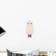 Kid in a ghost costume Wall Decal