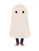 Kid in a ghost costume Wall Decal