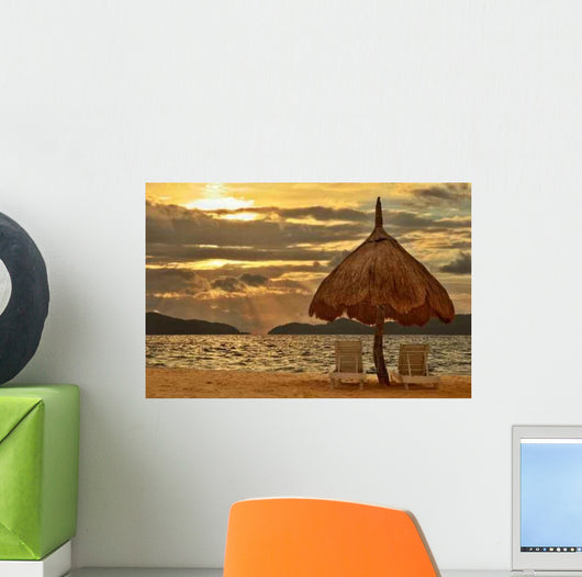 Paradise Beach Sunset Wall Decal