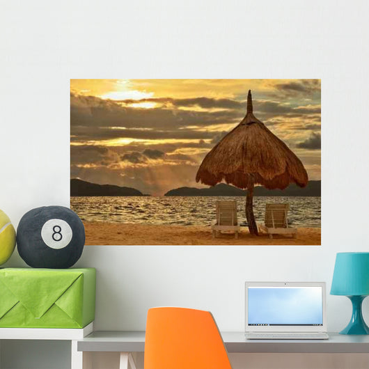 Paradise Beach Sunset Wall Decal