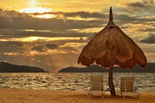 Paradise Beach Sunset Wall Decal