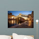 Famous Rialto Bridge during sunrise in Venice. Wall Mural