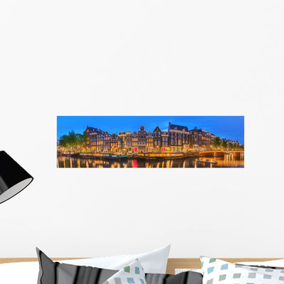 Amstel River Canals Wall Decal shown on a wall