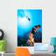 Scuba Diver Silhouette over Wall Decal