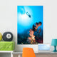 Scuba Diver Silhouette over Wall Decal