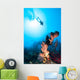 Scuba Diver Silhouette over Wall Decal