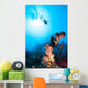Scuba Diver Silhouette over Wall Decal