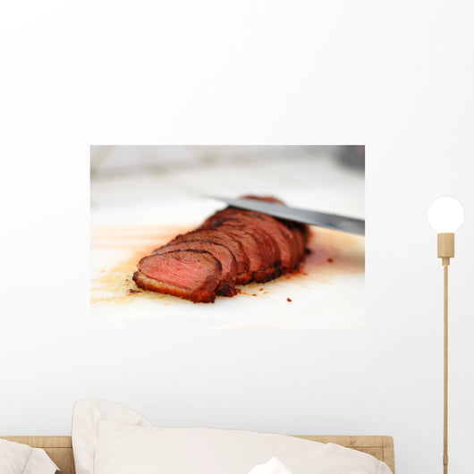 Duck breast cut into slices. Wall Mural