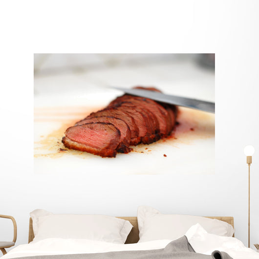 Duck breast cut into slices. Wall Mural