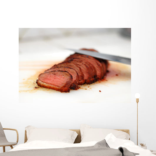 Duck breast cut into slices. Wall Mural