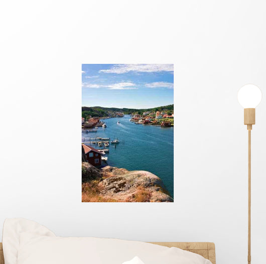 Old Fishing Village Wall Decal Design 4