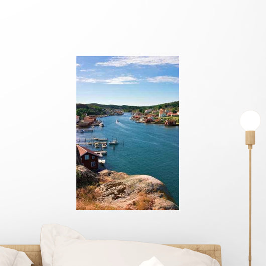 Old Fishing Village Wall Decal Design 4
