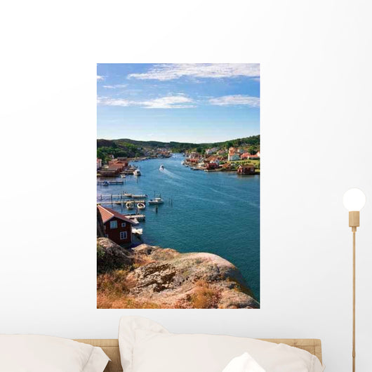 Old Fishing Village Wall Decal Design 4